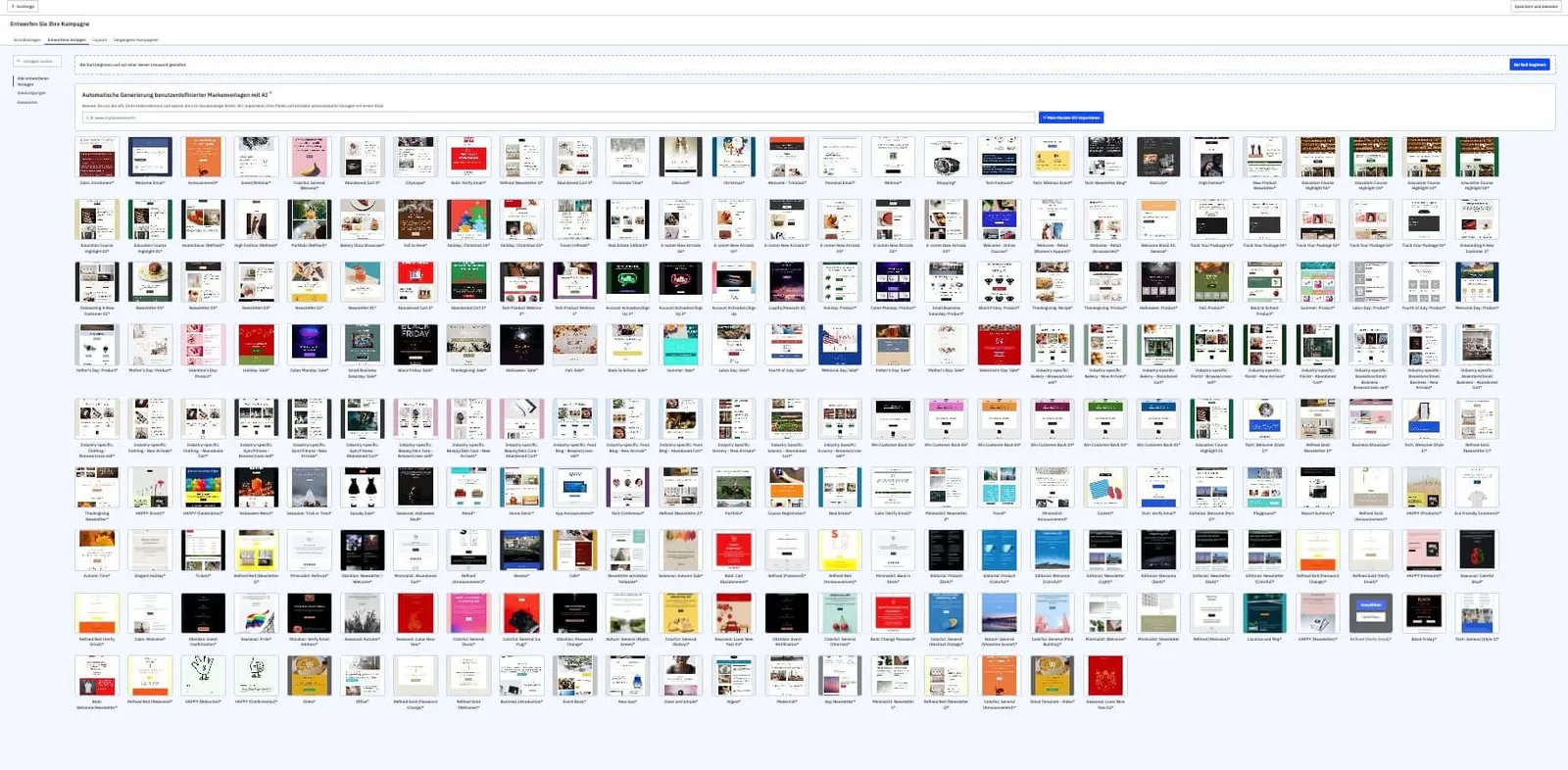ActiveCampaign E-Mail Kampagnen Vorlagen