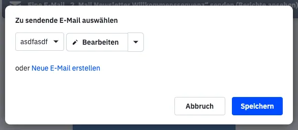 E-Mail abspeichern