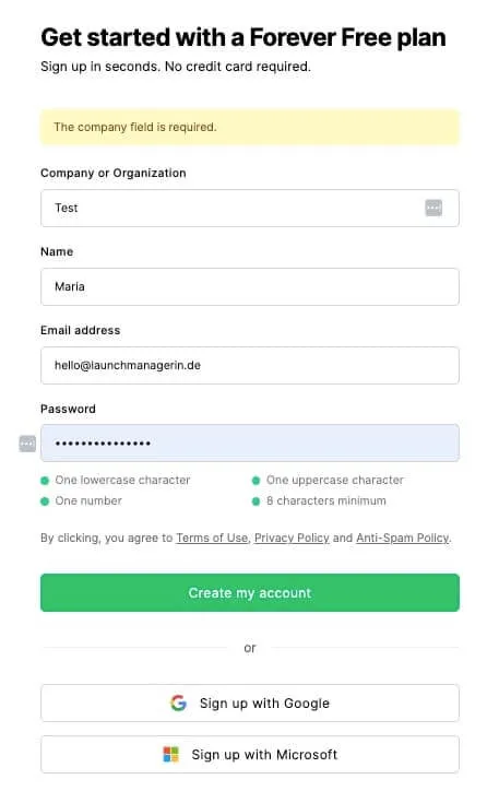 MailerLite Account einrichten MailerLite Account einrichten