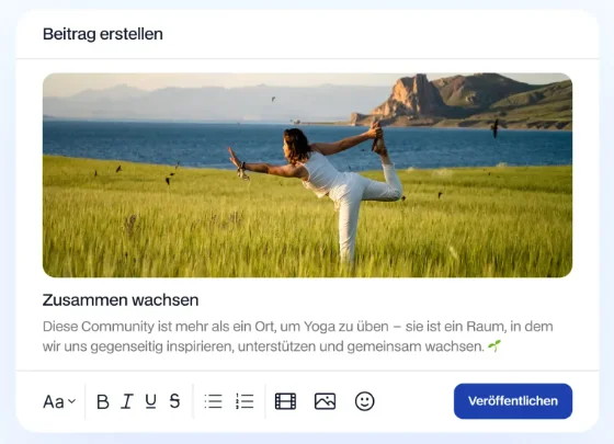 Memberspot Community: Beitrag erstellen