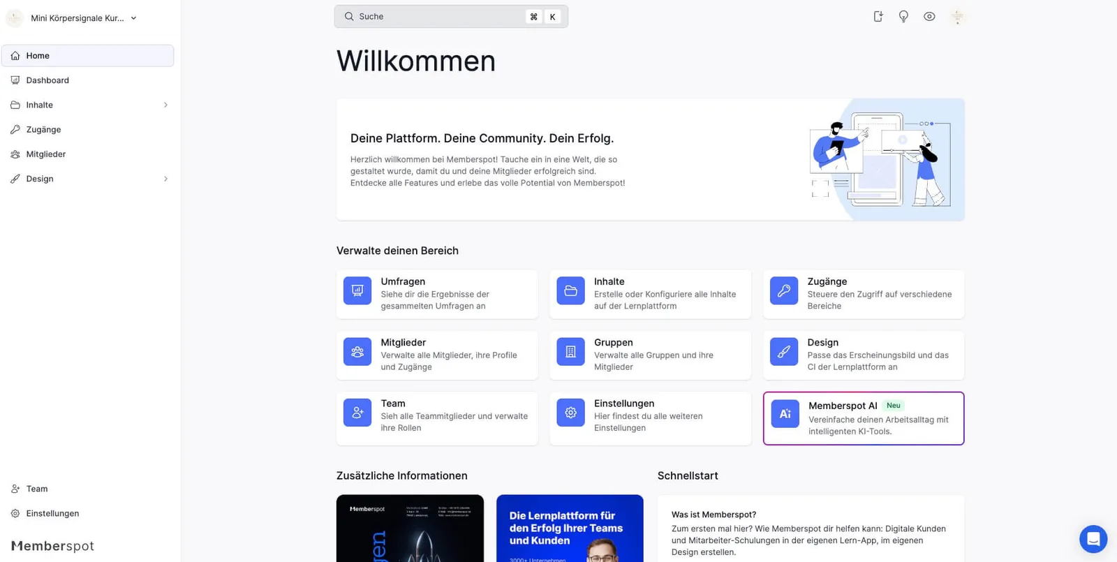 Memberspot Dashboard