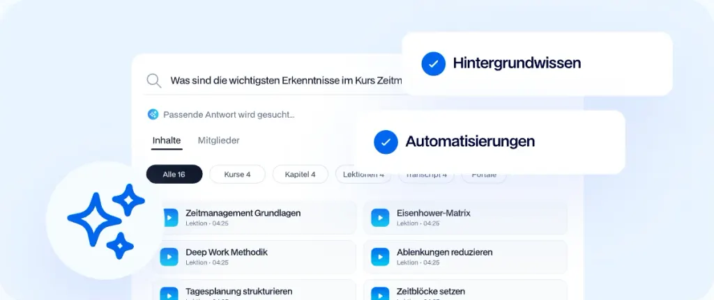 Memberspot KI-Suche im Lernbereich
