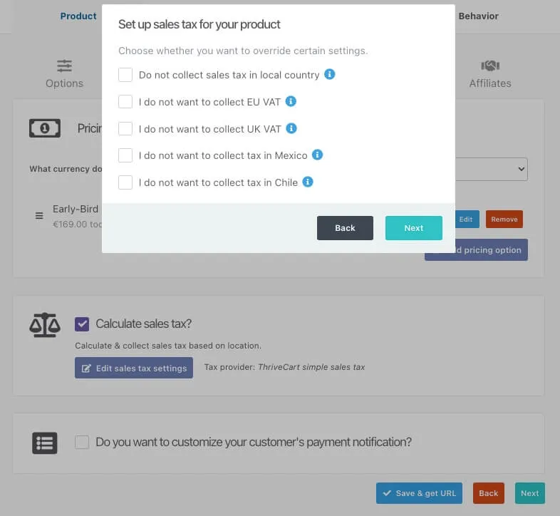 ThriveCart Steuerberechnung