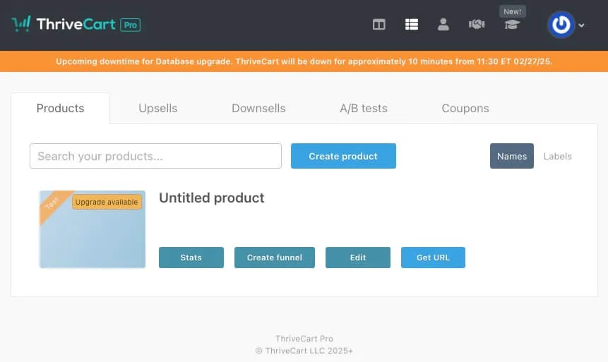 ThriveCart Dashboard