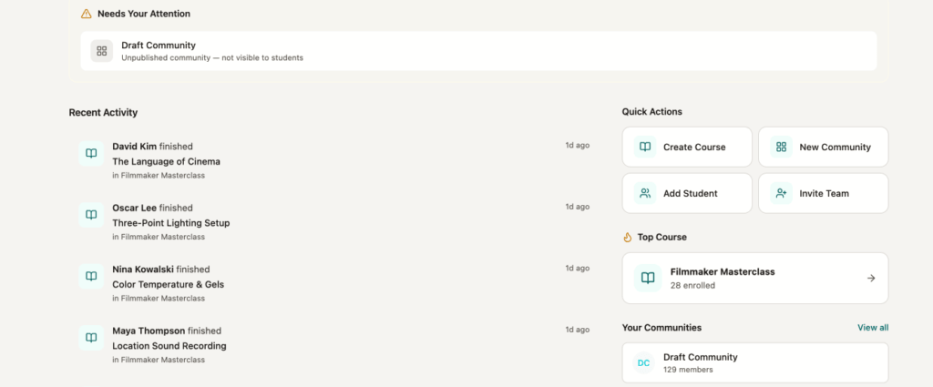 ThriveAcademy_Dashboard